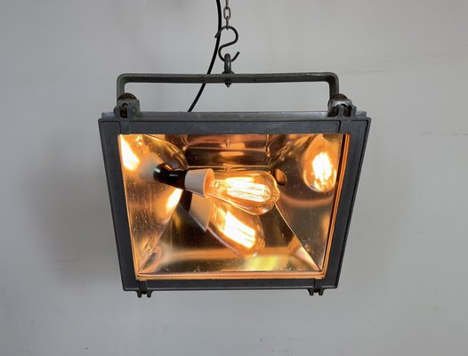 Vintage Grey Theater Spotlight with Glass Cover from Elektrosvit, 1980s-CGF-2043837