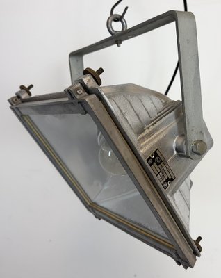 Vintage Grey Theater Spotlight with Glass Cover from Elektrosvit, 1980s-CGF-2043837