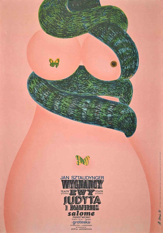 Vintage Grotesque Theatre Poster, 1970s