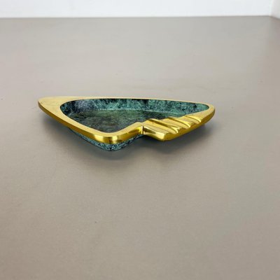 Vintage Hagenauer Austrian Elliptical Brass Ashtray, Austria, 1950s-QZ-1373980