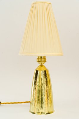 Vintage Hammered Table Lamps with Fabric Shades, 1950s, Set of 2-SPD-1792911