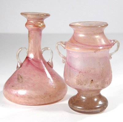 Vintage Hand Blown Art Glass Scavo Vases from Cenedese, 1970s, Set of 2-GIW-722585