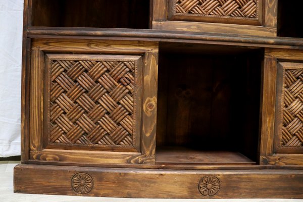 Vintage Hand Carved Bookshelf, 1990s-UZN-1442158