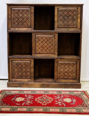 Vintage Hand Carved Bookshelf, 1990s-UZN-1442158