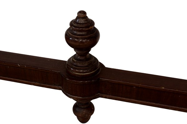 Vintage Hand-Carved Console in Walnut and Walnut Burl, Italy, 1950s-VHF-1001860