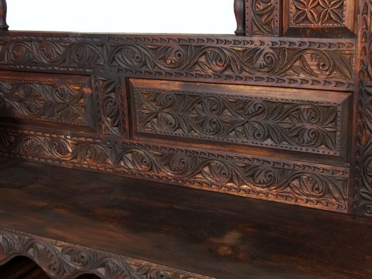 Vintage Hand Carved Wooden Hall Console Tables, 1990s-UZN-1409069