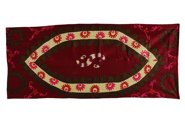 Vintage Hand Embroidered Suzani Wall Hanging, Uzbekistan, 1920s-UZN-1451170