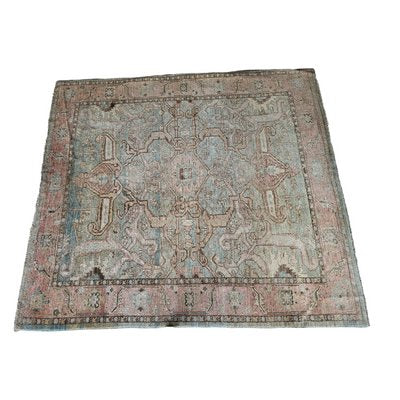 Vintage Hand-Knotted Afghan Rug-TCS-1359473