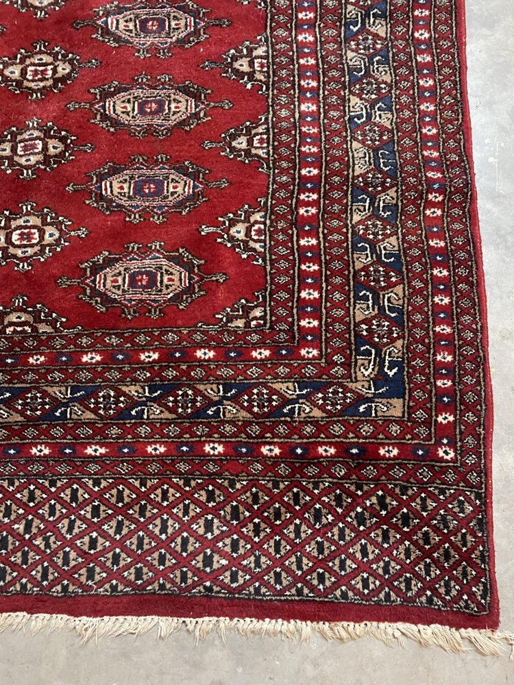 Vintage Hand-Knotted Bokhara Rug