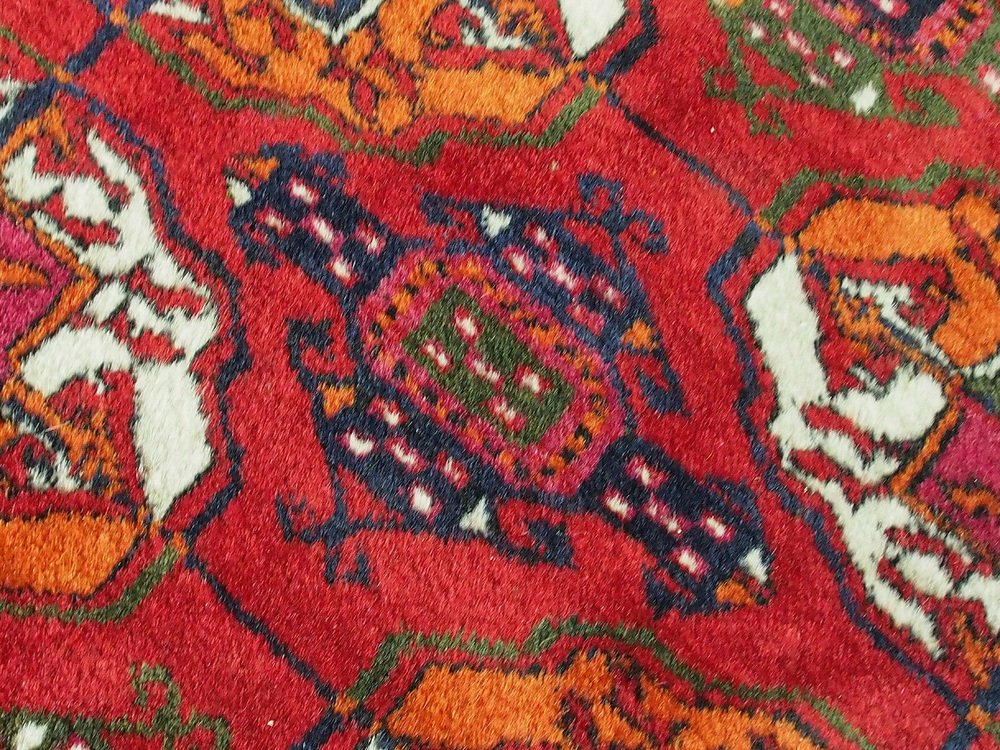 Vintage Hand-Knotted Bukhara Tekke Turkmen Rug, 1950s