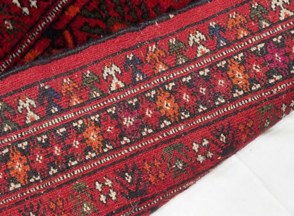 Vintage Hand-Knotted Bukhara Tekke Turkmen Rug, 1950s