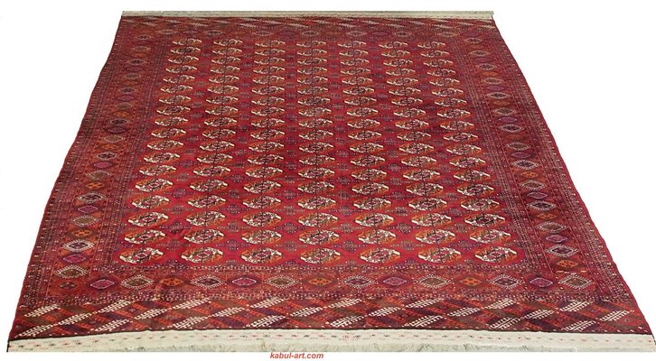 Vintage Hand-Knotted Bukhara Tekke Turkmen Rug, 1950s-UZN-1393440