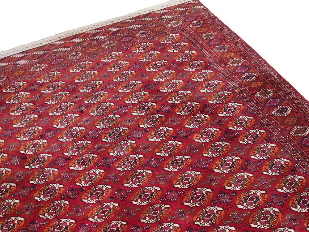 Vintage Hand-Knotted Bukhara Tekke Turkmen Rug, 1950s