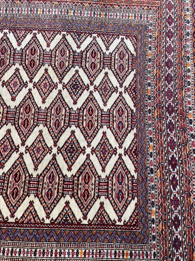 Vintage Hand-Knotted Rug, Turkmenistan