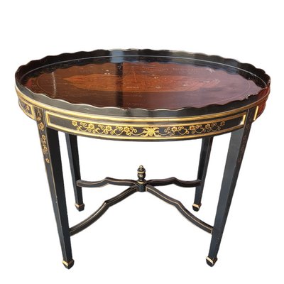 Vintage Hand Painted Chinoiserie Side Table from Maitland Smith London-TCS-1346125