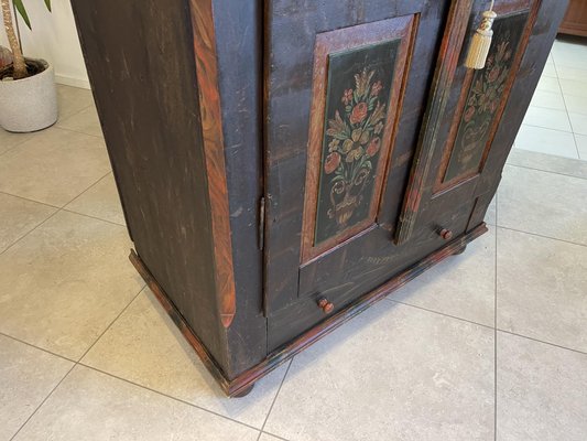 Vintage Hand-painted Farmhouse Cupboard-PXE-1790201