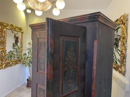 Vintage Hand-painted Farmhouse Cupboard-PXE-1790201