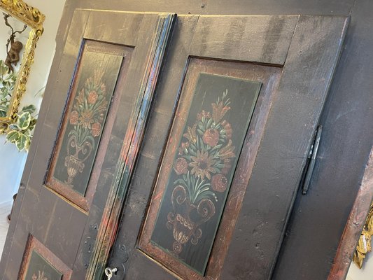 Vintage Hand-painted Farmhouse Cupboard-PXE-1790201