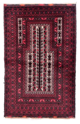 Vintage Handmade Afghan Baluch Prayer Rug, 1960s-JZV-1725696