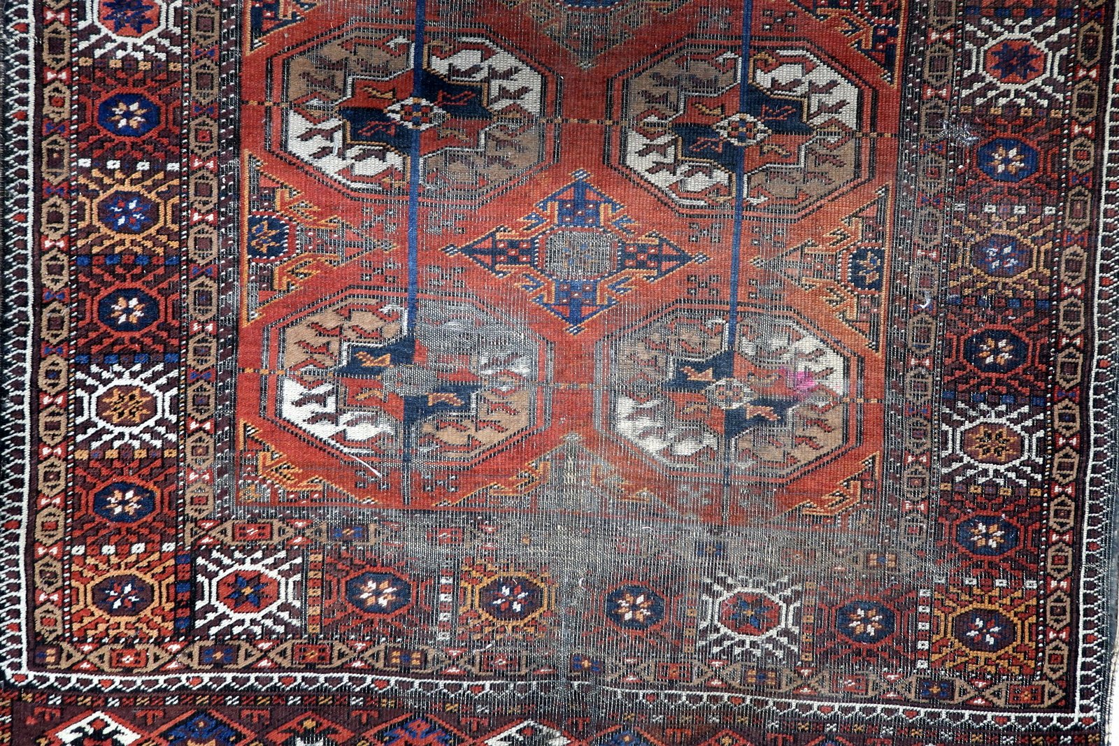 Vintage Handmade Afghan Baluch Rug, 1920s