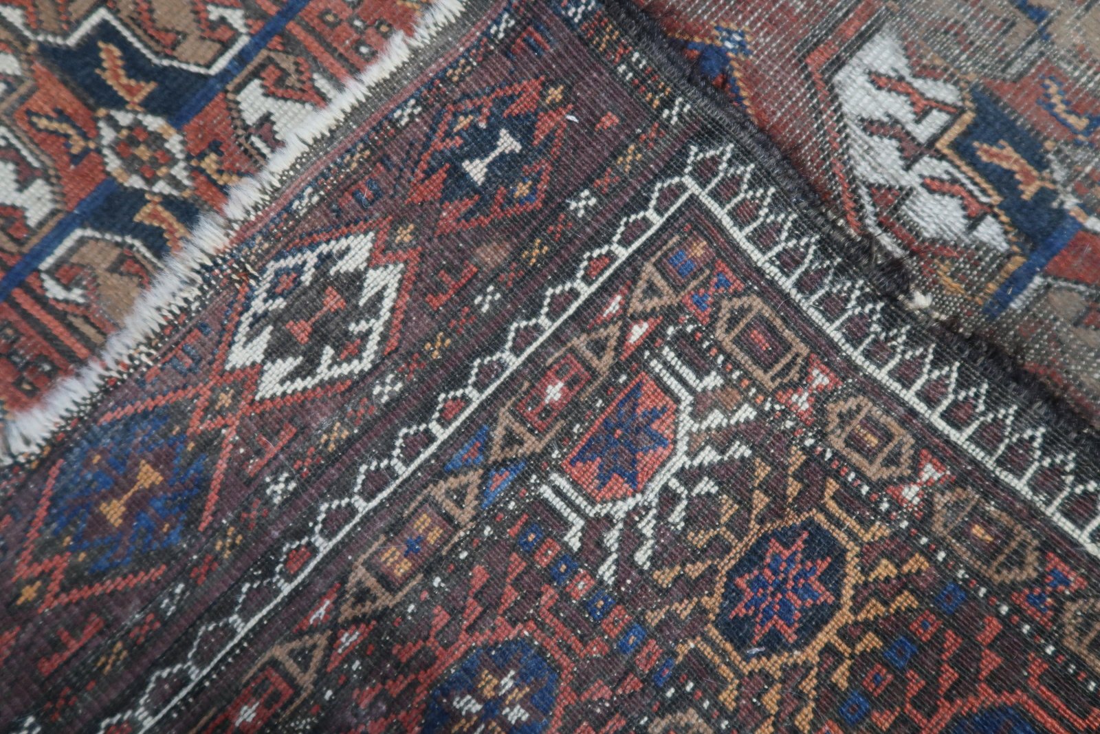 Vintage Handmade Afghan Baluch Rug, 1920s