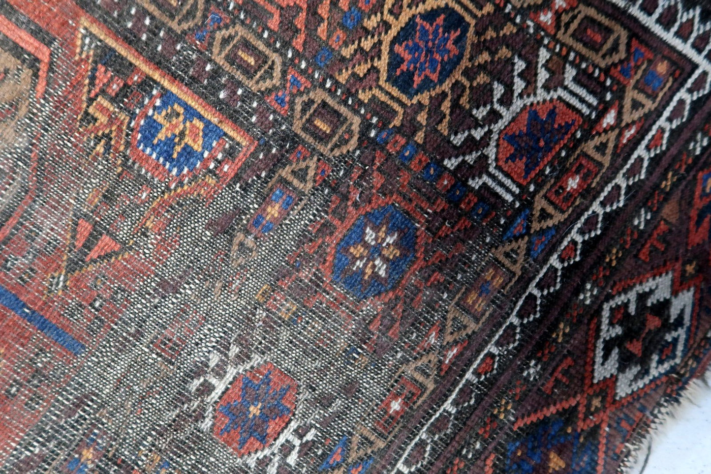 Vintage Handmade Afghan Baluch Rug, 1920s