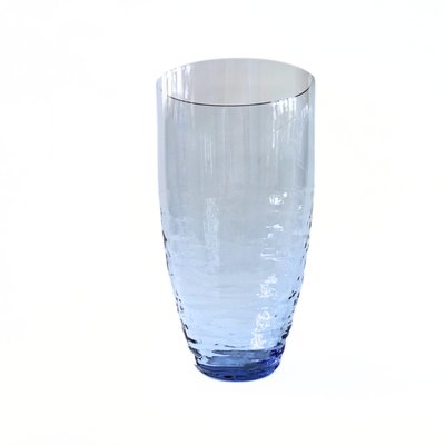 Vintage Handmade Blue Tinted Glass Vase from Steninge Glasbruk, Sweden-JKV-2023240