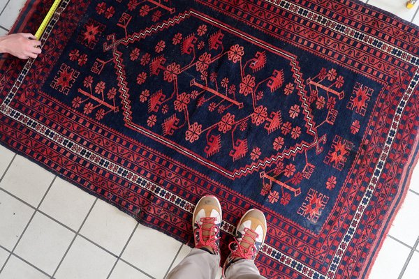 Vintage Handmade Caucasian Karabagh Rug, 1940s-JZV-1735203