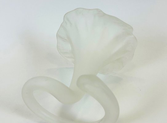 Vintage Handmade Frosted Glass Lilly Vase from Stiver, 1970s-ZCY-2027699