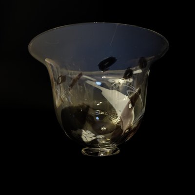 Vintage Handmade Glass Bowl from Sjösala, Sweden-JKV-1784827