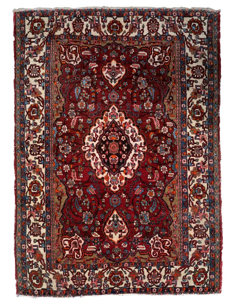 Vintage Handmade Middle Eastern Style Mahal Rug, 1950s