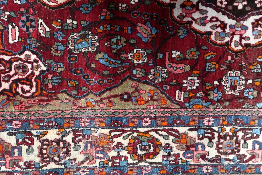 Vintage Handmade Middle Eastern Style Mahal Rug, 1950s