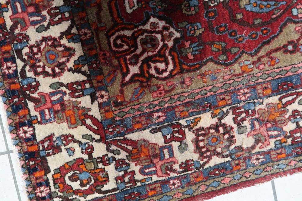 Vintage Handmade Middle Eastern Style Mahal Rug, 1950s