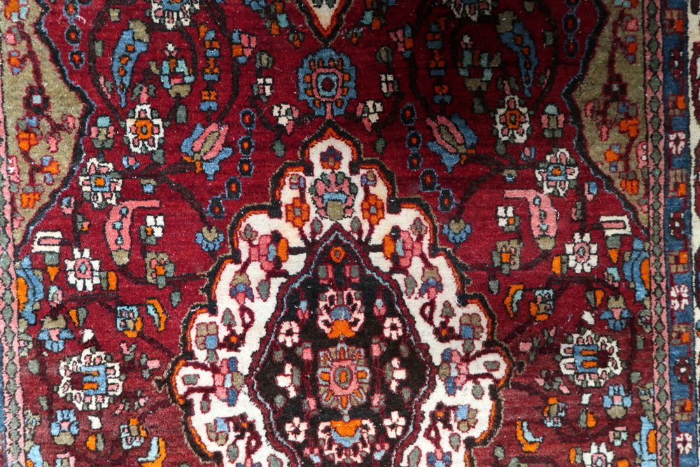 Vintage Handmade Middle Eastern Style Mahal Rug, 1950s