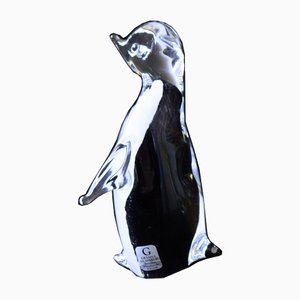 Vintage Handmade Pinguin Figurine inCrystal from Gränna Glasbruk, Sweden-JKV-1787120