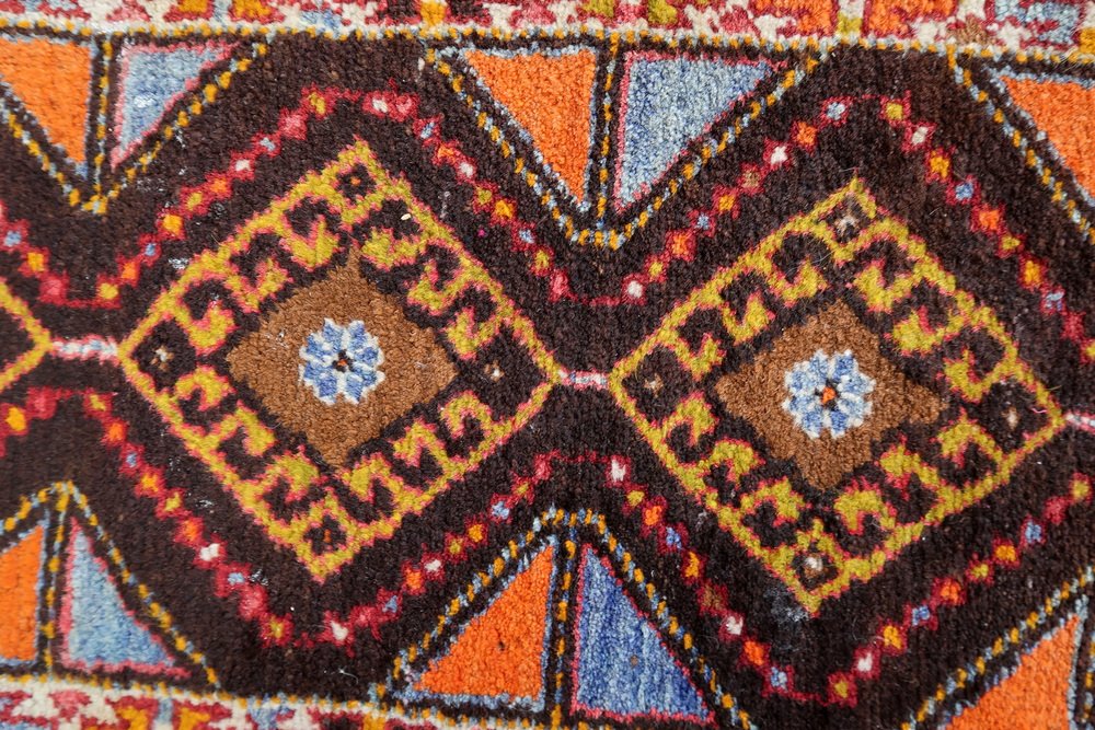 Vintage Handmade Turkish Yastik Rug, 1950s