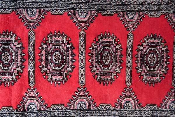 Vintage Handmade Uzbek Bukhara Rug, 1960s-JZV-1735199