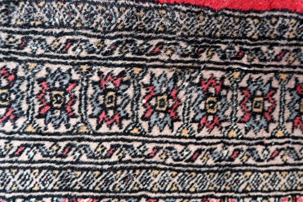 Vintage Handmade Uzbek Bukhara Rug, 1960s-JZV-1735199