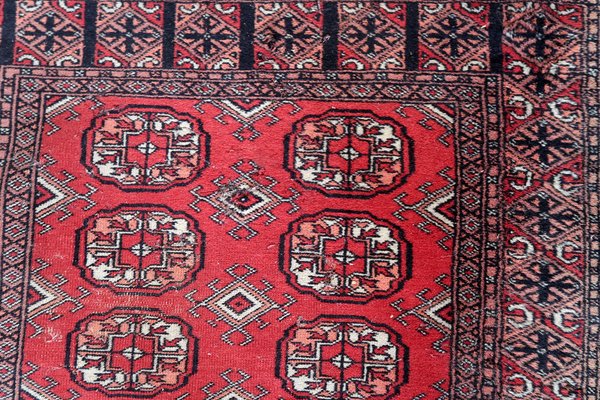 Vintage Handmade Uzbek Bukhara Runner Rug, 1960s-JZV-1735194