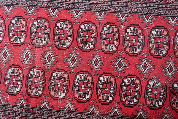 Vintage Handmade Uzbek Bukhara Runner Rug, 1960s-JZV-1735194