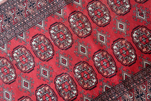 Vintage Handmade Uzbek Bukhara Runner Rug, 1960s-JZV-1735194