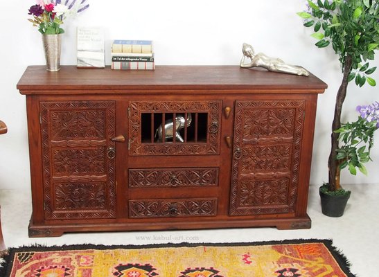 Vintage Handmade Wooden Cupboard, Afghanistan, 1950s-UZN-1415164