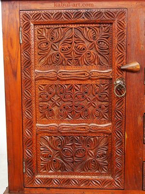 Vintage Handmade Wooden Cupboard, Afghanistan, 1950s-UZN-1415164