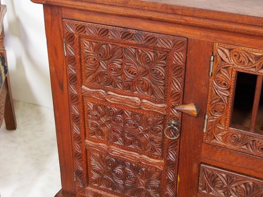 Vintage Handmade Wooden Cupboard, Afghanistan, 1950s-UZN-1415164