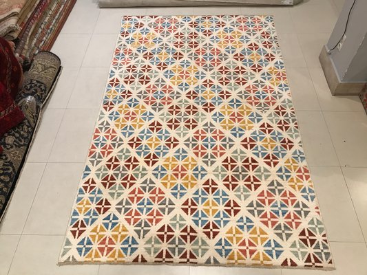 Vintage Handmade Woolen Rug-NOU-674631