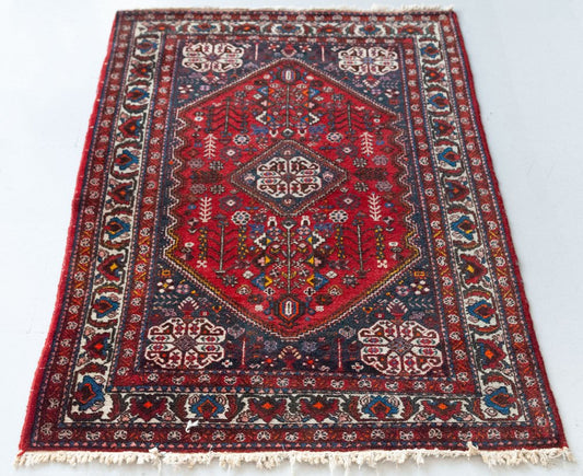 Vintage Handwoven Abadeh Rug