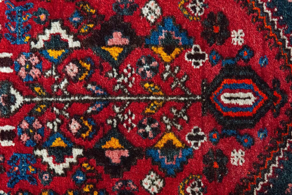 Vintage Handwoven Abadeh Rug