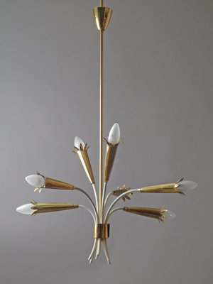 Vintage Hanging Lamp in Brass from Vereinigte Werkstätten, 1950s-ESB-1804047