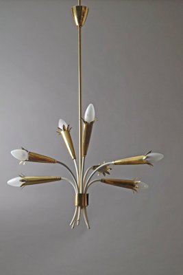 Vintage Hanging Lamp in Brass from Vereinigte Werkstätten, 1950s-ESB-1804047