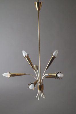 Vintage Hanging Lamp in Brass from Vereinigte Werkstätten, 1950s-ESB-1804047